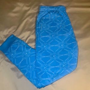 Nike blue joggers.